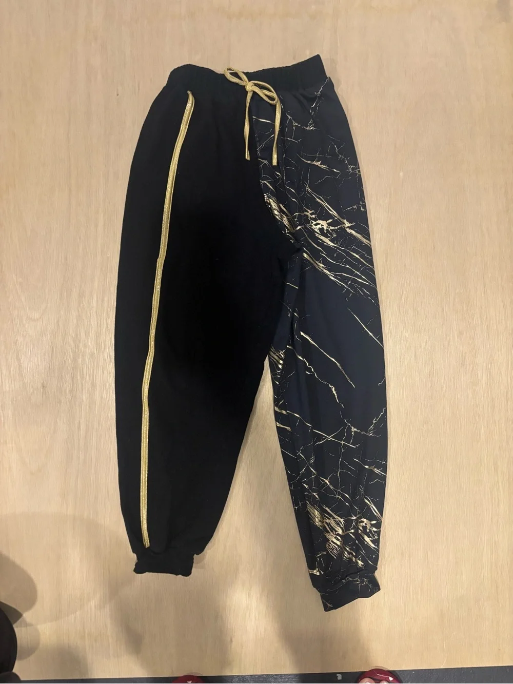 A Wish Come True 24K Magic Black Gold Dance Outfit 2 Piece Set LC